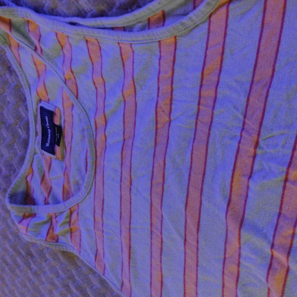 NWOT SM Barney Cools Striped Wide Arm Tank